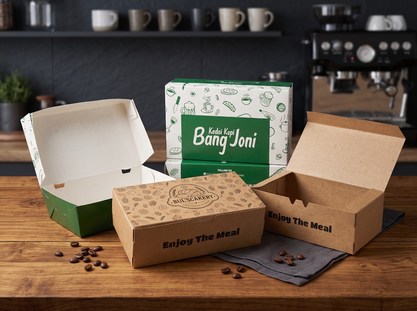 Panduan Material F&B: Pilih Kertas Kraft atau Ivory untuk Cetak Lunch Box Custom Anda?